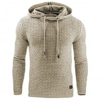 2021   Hoodies Men Brand Male Plaid Hooded Sweatshirt